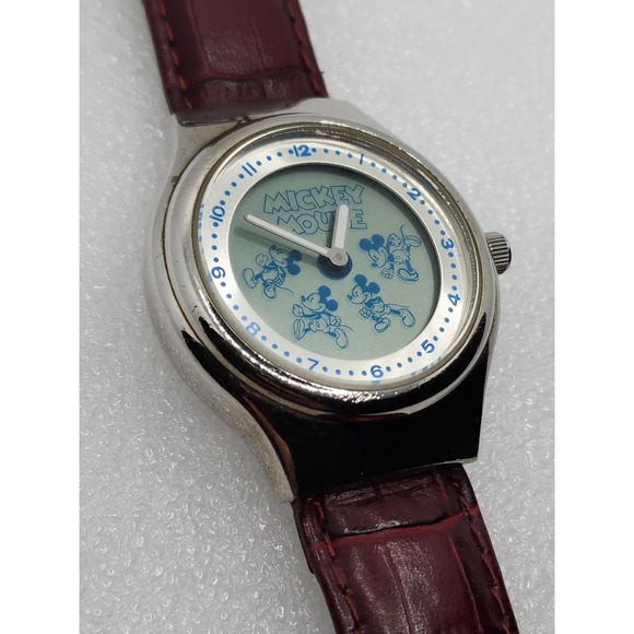 Motion Animation LCD Mickey Mouse Disney Rotating animated hidden lugs VTG watch - Picture 2 of 12